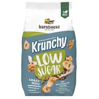 Krunchy Müesli Low Sugar CRAZY NUTS Bio, 375g