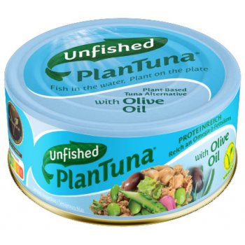 Unfished PlanTuna mit Olivenöl Vegane Alternative zu Thon, 150g