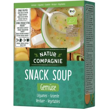 *AKTION: MHD 04.07.23* Suppe Natur Compagnie Snack Soup Gemüsesuppe Bio, 3x18g