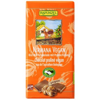 Rapunzel Nirwana Vegan Chocolat de couverture Praliné Bio, 100g
