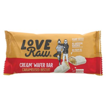 Riegel LoveRaw Wafer Bar Cre&m Caramelised Biscuit, 45g