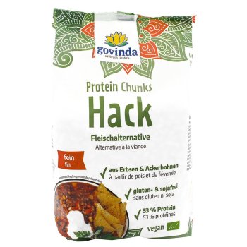 Protein Chunks Hack fein Bio, 125g Protein Chunks Hack fein Bio, 125g