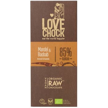 Lovechock Mandel Baobab Dunkle Tafel RAW Bio, 70g Lovechock Mandel Baobab Dunkle Tafel RAW Bio, 70g