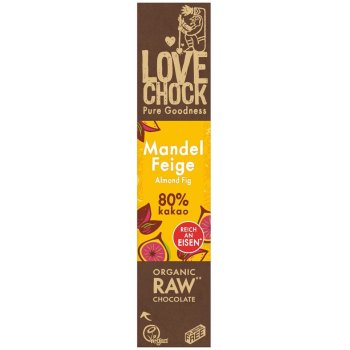 Riegel Lovechock Mandel Feige 80% Kakao Bio, 40g Riegel Lovechock Mandel Feige 80% Kakao Bio, 40g