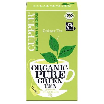 Tee Grüner Tee Fairtrade Bio, 20 Teebeutel