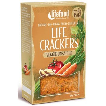 Cracker GF Life Crackers Gemüse ohne Salz RAW Bio, 90g