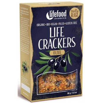 Cracker GF Life Crackers Olive RAW Bio, 90g