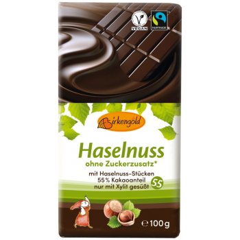 Xylit Birkengold Haselnuss Schokolade Fair, 100g