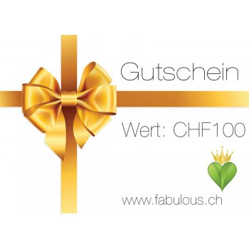 100.- Einkaufsgutschein für fabulous! Vegan Shop Schweiz