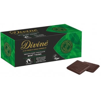 Divine Pfefferminz Quadrate umhüllt von Zartbitter Schokolade, 200g