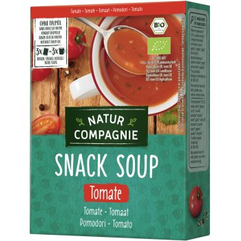 Suppe Natur Compagnie Snack Soup Tomatensuppe Bio, 3x20g