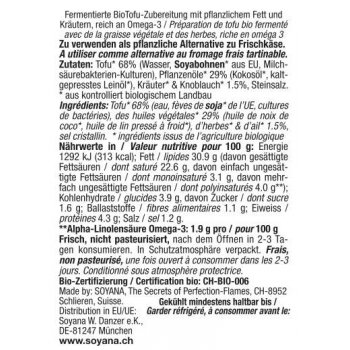 Soyananda Kräuter-Knoblauch fermentiert Bio, 140g