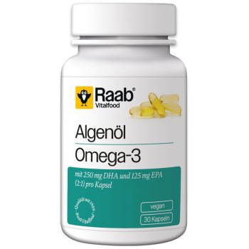 Vegane Omega 3 Kapseln Algenöl Omega-3, 30 Stück