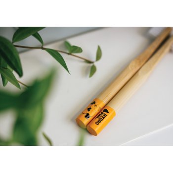 Bambus Zahnbürste KINDER Weich Maus Orange Hydrophil, 1 Stück