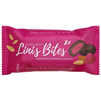 Pralinis Lini's Bites Raspberry Almond Caramel Bio, 46g