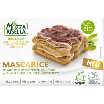 MozzaRisella Mascarice Vegan Alternative to Mascarpone Organic, 150g