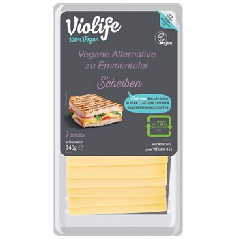 Violife Slices vegan alternative to Emmentaler, 140g