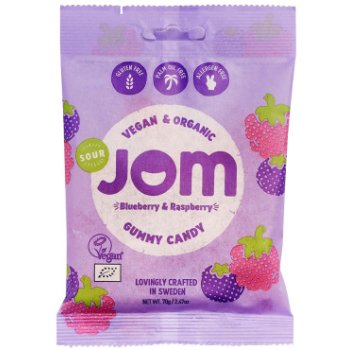Fruit Jelly Sour Blueberry and Raspberry Organic, 70g