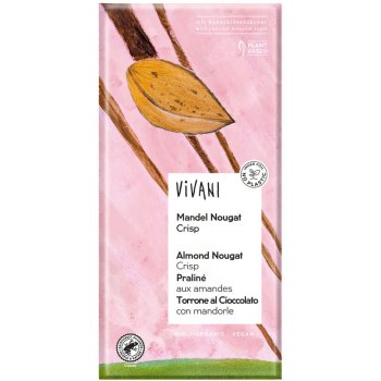 Almond Nougat Crisp Chocolate Organic, 80g