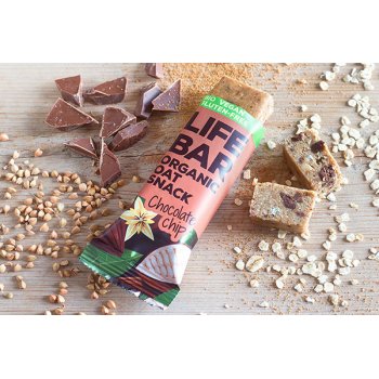 Lifebar Energy Bar Oat Snack Chocolate Chip Organic, 40g