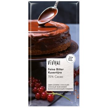 Vivani Couverture Dark Cooking Chocolate Organic, 200g
