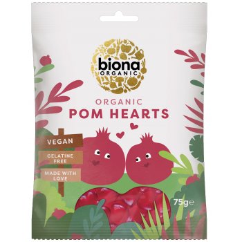 Jelly Pomegranate Hearts Organic, 75g