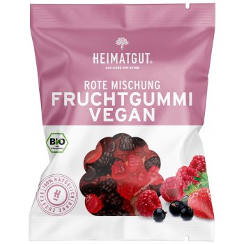 Fruit Gum Red Mix Organic, 100g