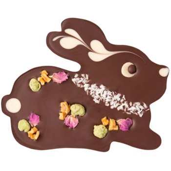 Chocolate Easter Hasy with brittle filling Organic, 100g