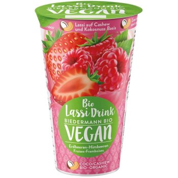 Lassi Strawberry Raspberry Organic, 230ml