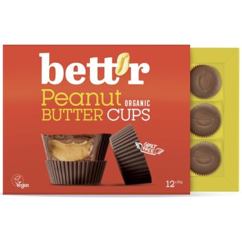 Bett'r Peanut Butter Cups Box Organic, 12x13g Bett'r Peanut Butter Cups Box Organic, 12x13g