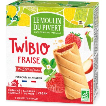 Twibio Strawberry Filled Biscuits Organic, 150g