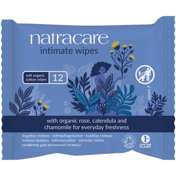 Organic Intimate Wipes, 12 pcs