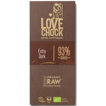 Lovechock Chocolate 93% Cacao RAW Organic, 70g