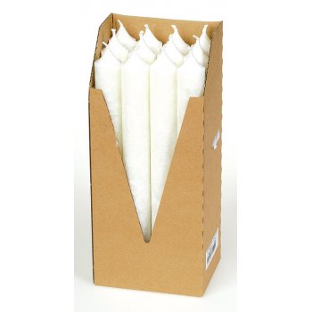 Candles Pack of 12 Dinner Candle 2,2 x 21cm White