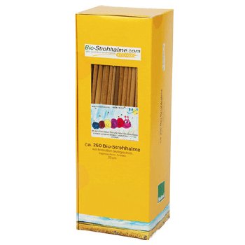 Organic Drinking Straws without plastic 15cm, 250 pcs
