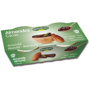 NaturGreen Almonds Cacao Dessert Organic, 2x125g