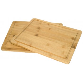 Bambou utensiles de cuisine Planche Carré Set à 2 planches, 27.5 x 32.5 x 1.5 cm