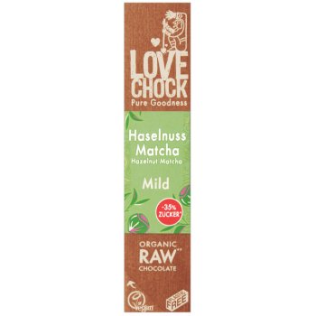 Bar Lovechock Hazelnut Matcha Mild RAW Organic, 40g