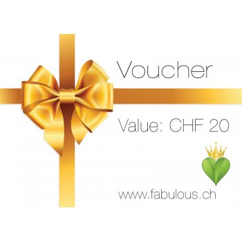 20.- Gift Voucher for fabulous! Vegan Shop Switzerland