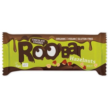 Roobar Chocolate Covered Hazelnuts Organic, 30g