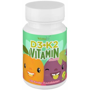 Vitamin D3 + K2 for children Vegan, 120 chewable tablets
