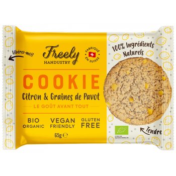 Freely Vegan Cookie Lemon & Poppy Seed Gluten Free Organic, 65g