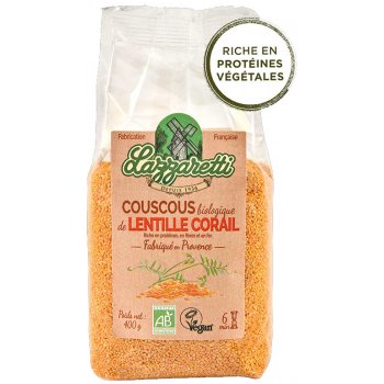 Lazzaretti Couscous Red Lentils Organic, 400g