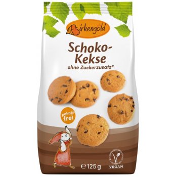 Cookies Birkengold chocolate biscuits with no added sugar, 125g
