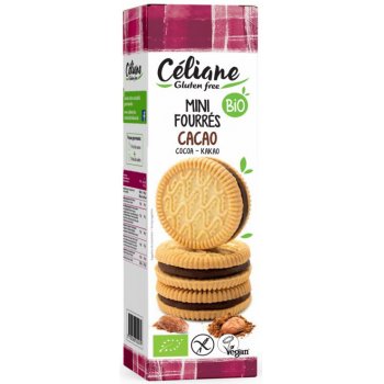 Biscuits Mini Cookies filled with Cocoa Gluten Free Organic, 125g
