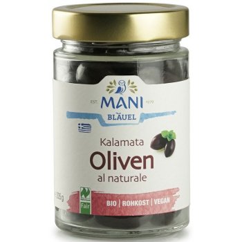 Olives WITH STONE Kalamata al naturale RAW Organic, 175g