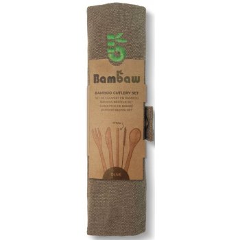 Bamboo Cutlery Set Burgundy, 1pcs