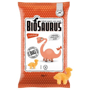 Chips Biosaurus Babe Ketchup Bio, 50g