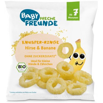 Freche Freunde Crispy Rings Millet & Banana Organic, 20g
