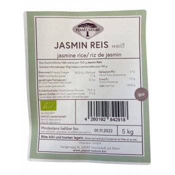 Rice Jasmin Bulk Buy Organic, 5kg